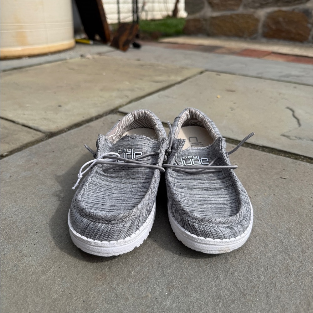 Hey Dude Kids Grey Knit Slip-On Sneakers